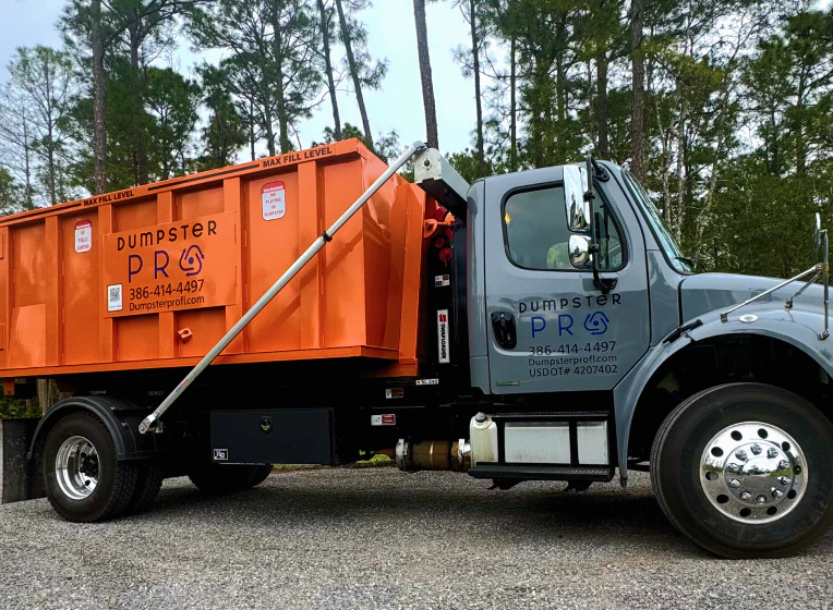 dumpster pro truck for service